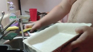 A man doing the dishes!!! PT. 1