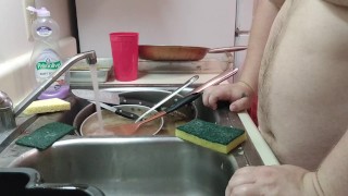 A man doing the dishes!!! PT. 1