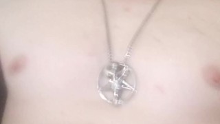 Horny puppy jerks off and cums
