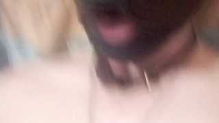 Horny puppy jerks off and cums