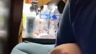 Chubby girl chokes on dildo