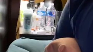 Chubby girl chokes on dildo