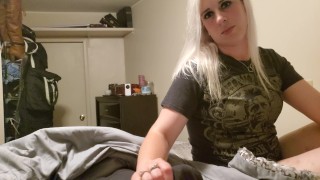 Hot Milf seducing step son for hot joi blow job
