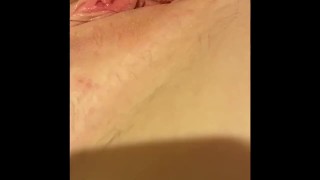Close up wet pussy fingering and clit vibrating whilst thinking of her tongue