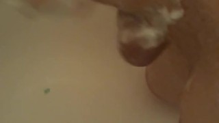 Jerking my dick in the shower 