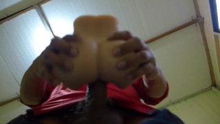 Hard sex to small doll's ass and pussy