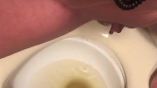 MOANING WHILE I PEE STANDING UP.. STEADY STREAM!