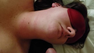 Chubby wife masturbates for husband