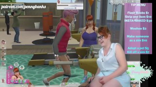 Chubby livestreamer tries out sexy mods for The Sims 4