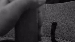 Hot straight guy playing with his big cock until he shoots his load!