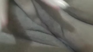 Delicious shaved Latina pussy tease playing 
