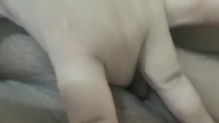 Delicious shaved Latina pussy tease playing 