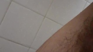 Jacking off in the shower