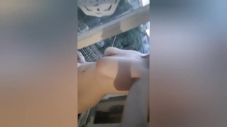 Neighbors saw when I showed tits out the window