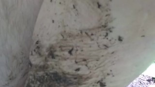 Shaky Cell Video Hairy filthy Garden Girl Feet Foot Plays in Dirt Outside Hairy Slut PinkMoonLust 