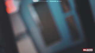 RISKY FUCKING OUTSIDE PUBLIC HALLWAY ALMOST CAUGHT MASTURBATING
