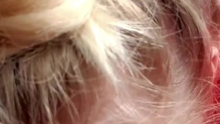 White 20 year old girl sucks Dick in car