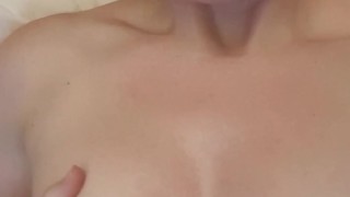 Playing with my boobs 