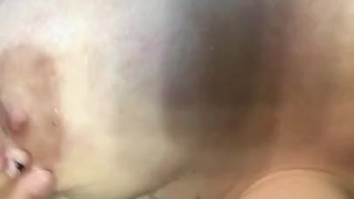 Milf teasing, playing with big natural tits 