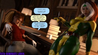 3D Comic Futa Jean Grey Vs Rogue Great Power