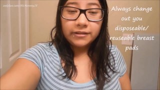 Youtuber IRLMOMMY breastfeeding support. how to wash your breast