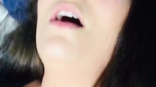 Real orgasm face - up close chubby milf pussy