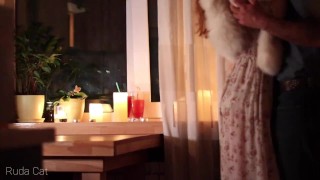 VERY BEST VIDEO! Romantic evening. Amateur real sex! Mutual orgasm during anal fuck - Ruda Cat