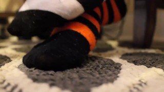 Unaware Goth Giantess Socks Crush