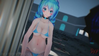 MMD SFW Blue bikini Miku - Anitta - Sua Cara