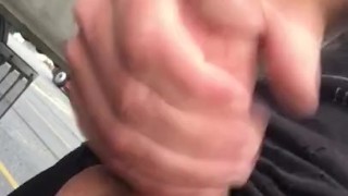 Jacking off outside