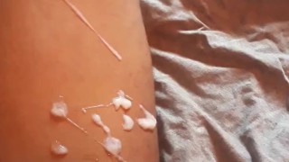 Light skin jerks off and cums