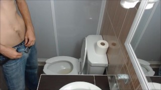 jerk in friends bathroom