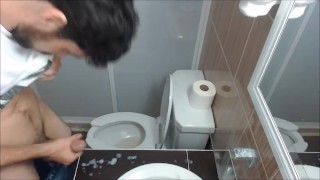 jerk in friends bathroom