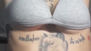 Inked sexy latin slut dirtytalks, teasing and dildos herself. Full HD video in private