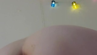 Playing with my new large dildo
