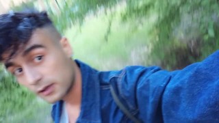 Piss mess - 3 times pissing with uncut cock public - cock and balls out of jeans