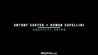 BoyFun - Skater Antony Carter Fucks Latino Roman Capellini Outdoors Bareback