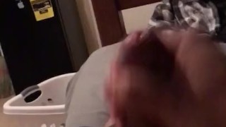 Jacking off my uncut cock cum