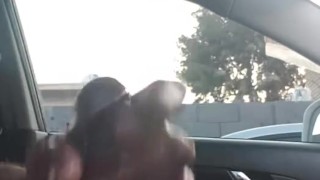 Busting a but in the car in a public parking lot before someone sees me