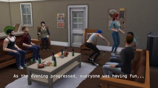 DDSims - Teens get gangbanged at a house party - Sims 4