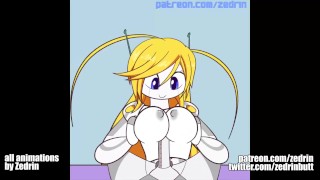 Gif Compilation - Monster Girls, Robot Girls, Breast Expansion (animations by Zedrin)