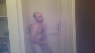 Start the morning off right with a smoke, a stroke, and a shower