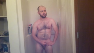 Start the morning off right with a smoke, a stroke, and a shower