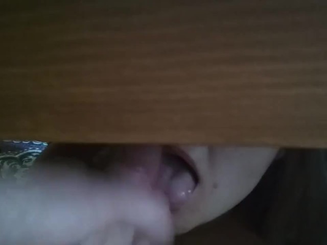Step Sister Hiding Under Table Get Huge Accidental Oral Load While Spying on Brother Jerk Off. Ep:1 