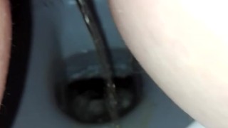 Pissing in the toilet 