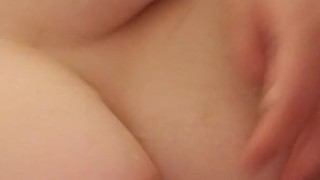 Bbw showering pumping her nipples 