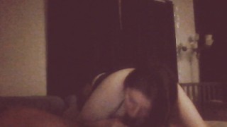 wifey sitting on my face watching herself suck my dick