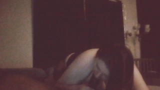 wifey sitting on my face watching herself suck my dick