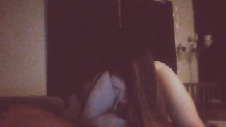 wifey sitting on my face watching herself suck my dick