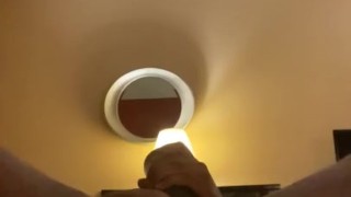 Jacking off then fucking my toy